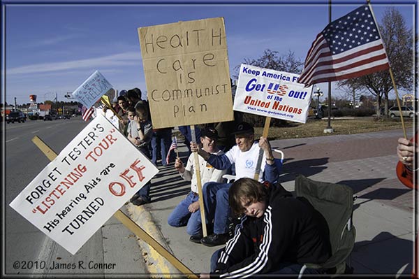Tea Party protesters, Kalispell, MT