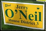 Jerry O'Neil Lawn Sign